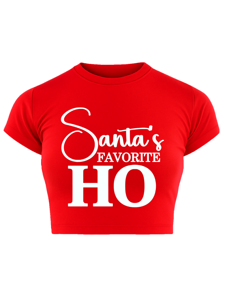 SLEIGH QUEEN Red Baby Tee