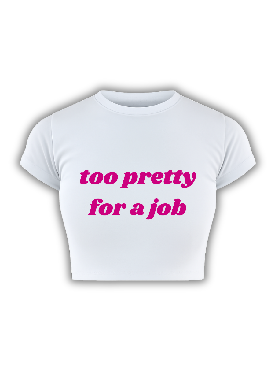 PRETTY PRIVILEGE White Baby Tee