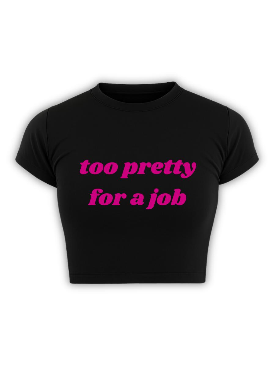 PRETTY PRIVILEGE Black Baby Tee