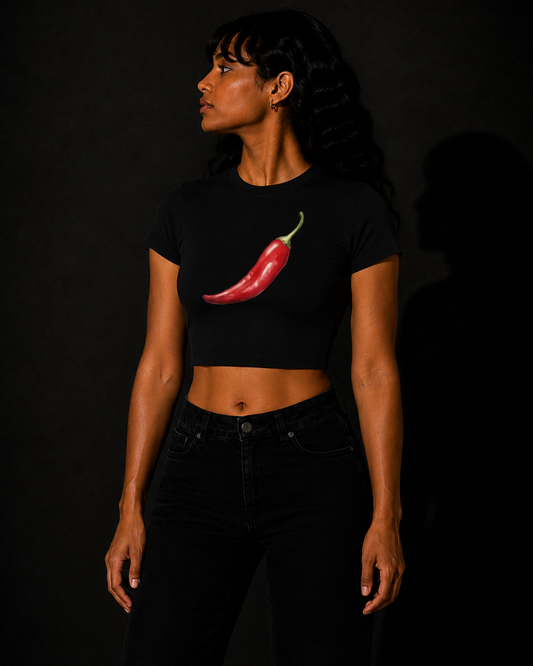 Uff Uff MIRCHI Black Baby Tee