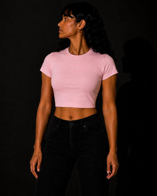 THE BABY PINK SOLID Baby Tee