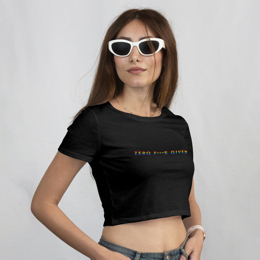 RAINBOW ESSENTIAL Black Baby Tee