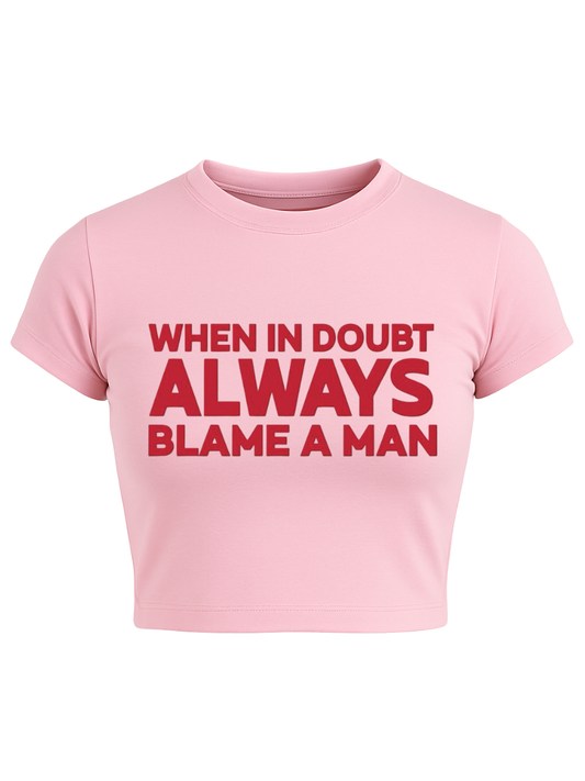 BLAME GAME CHAMPION Baby Pink Baby Tee