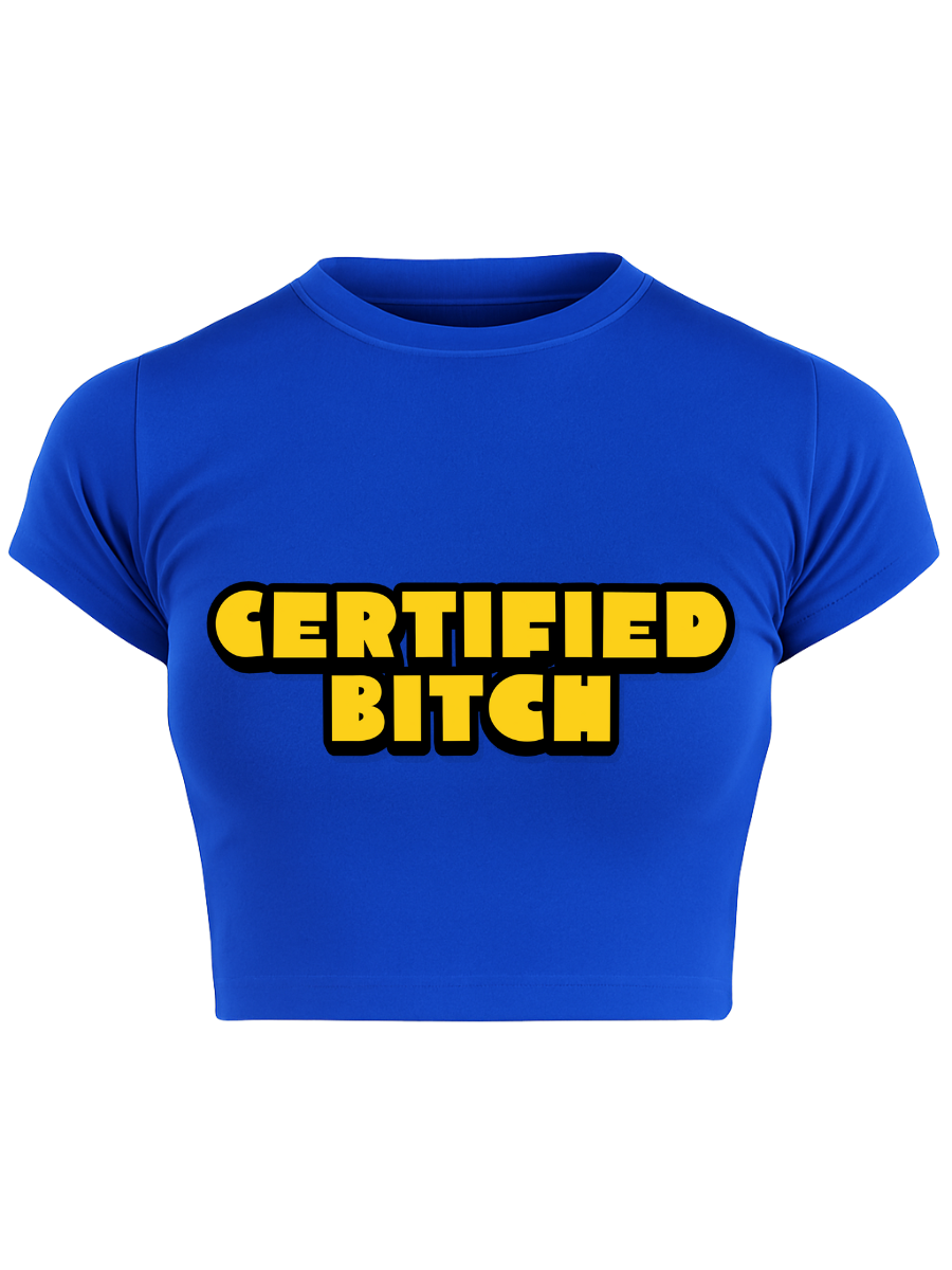 BADGE OF HONOUR Royal Blue Baby Tee