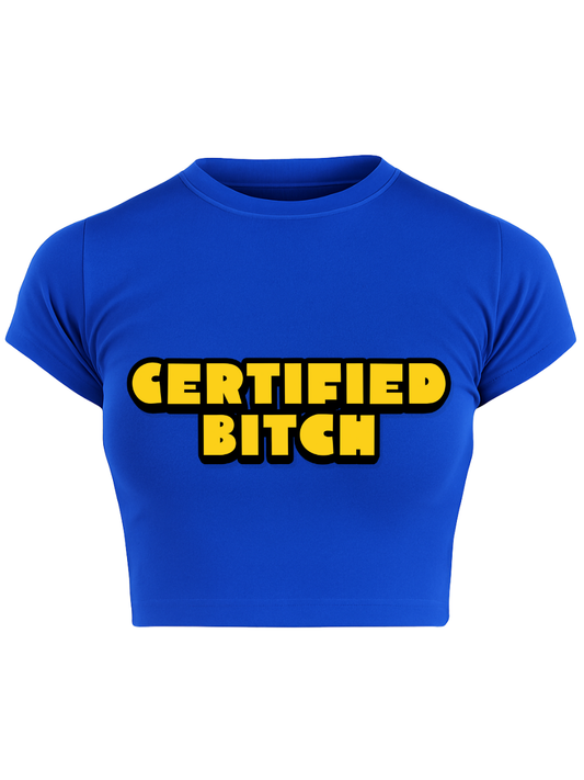 BADGE OF HONOUR Royal Blue Baby Tee