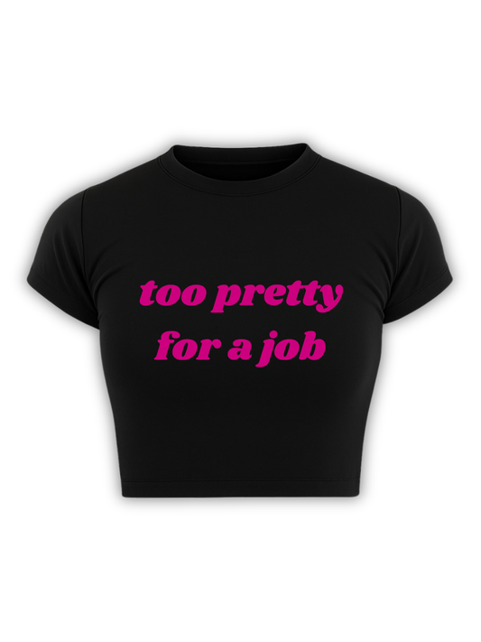 PRETTY PRIVILEGE Black Baby Tee