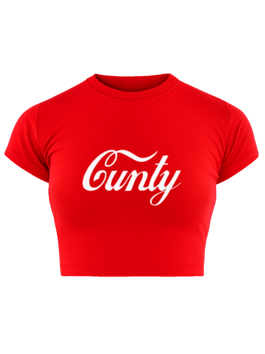 CUNTY Red Baby Tee