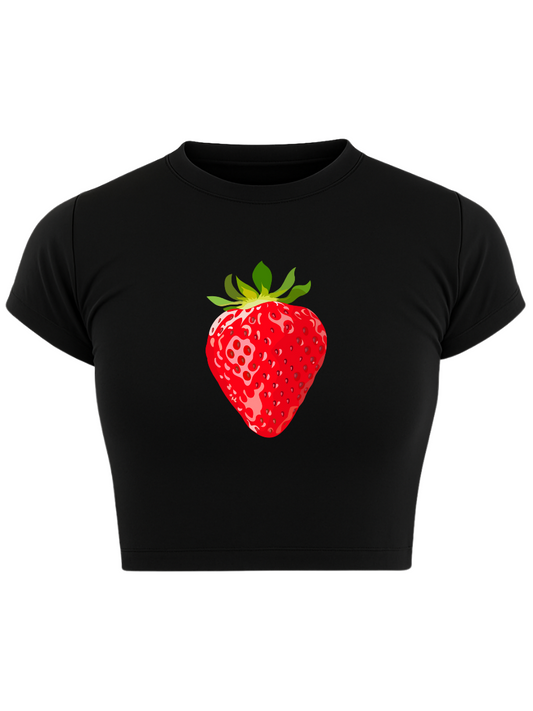 BERRY EXTRA Black Baby Tee