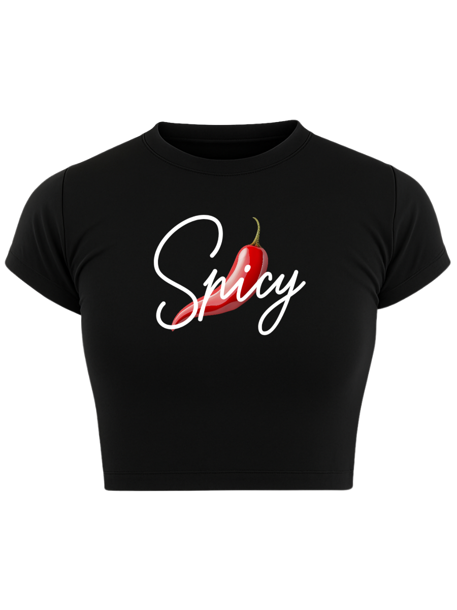 SPICY Black Baby Tee