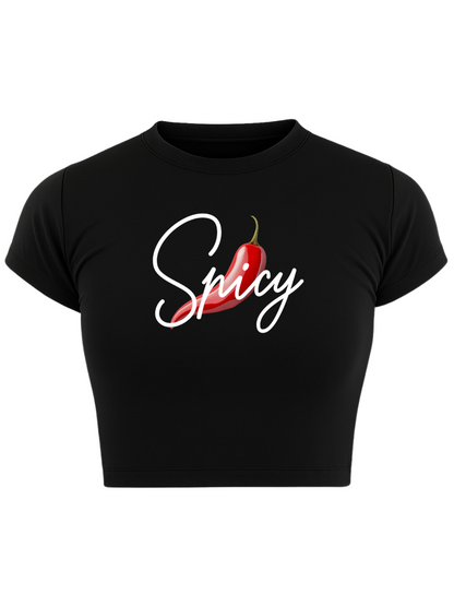 SPICY Black Baby Tee