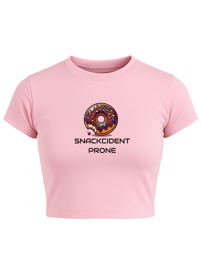 SNACKCIDENT PRONE Baby Pink Baby Tee