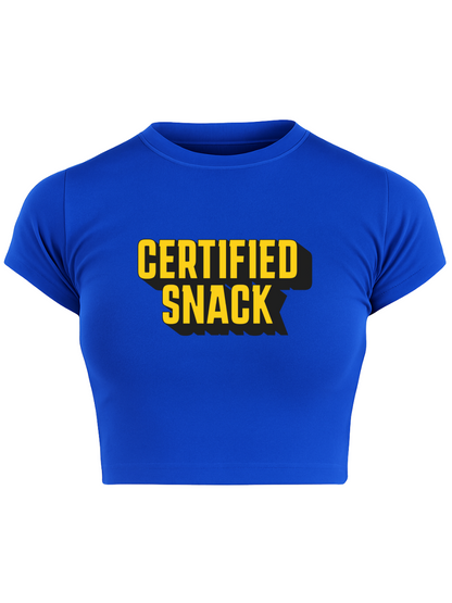 CERTIFIED SNACK Royal Blue Baby Tee