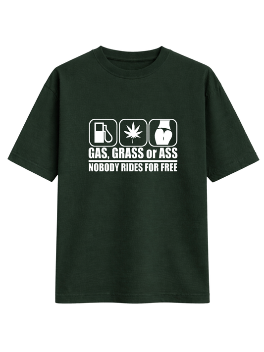 GAS, GRASS OR ASS Lightweight Oversized T-shirt