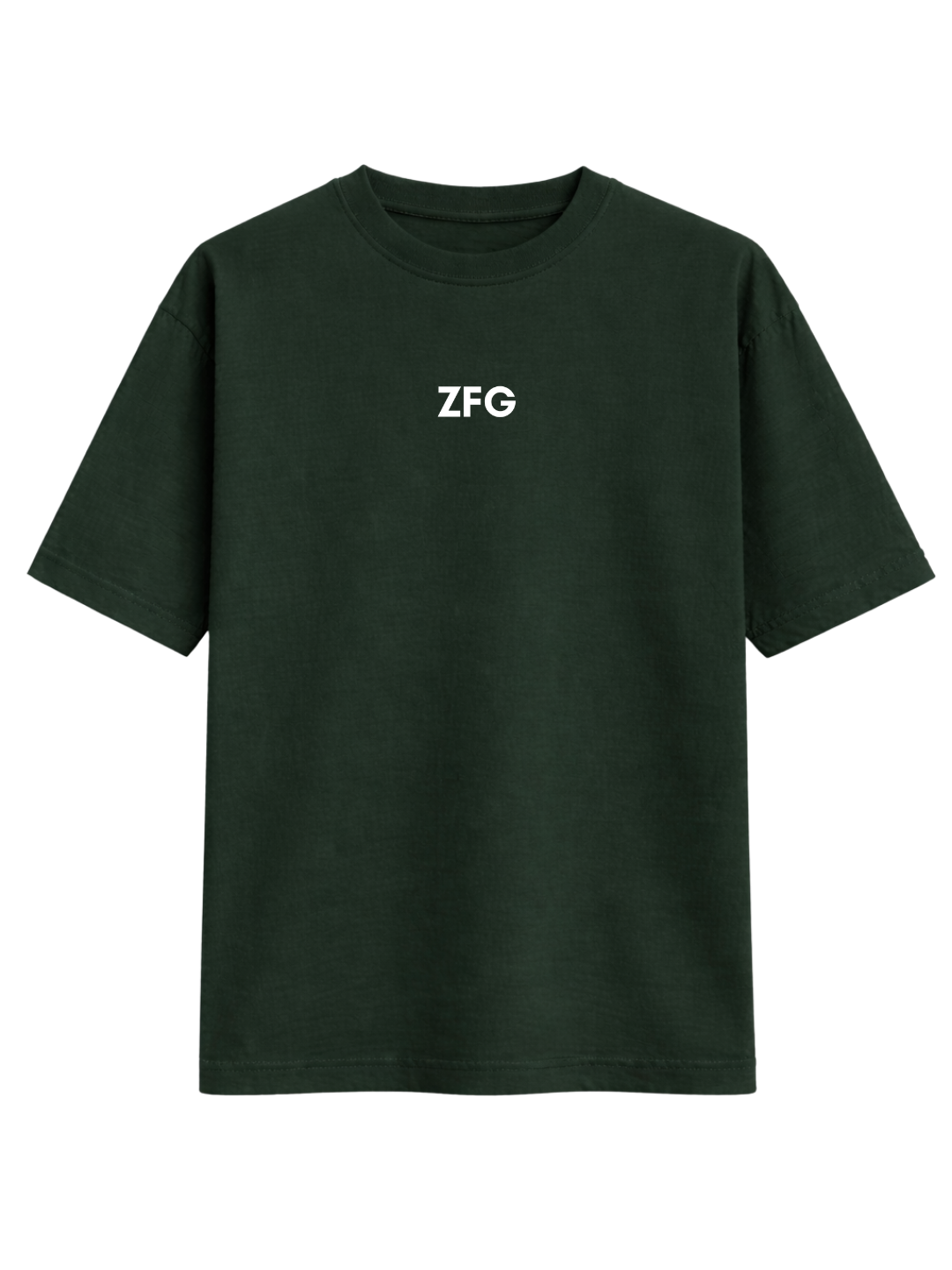 ZFG DARK GREEN LIGHTWEIGHT OVERSIZED T-SHIRT