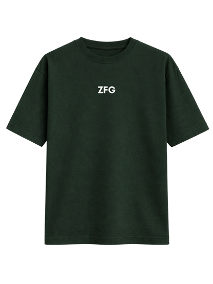 ZFG DARK GREEN LIGHTWEIGHT OVERSIZED T-SHIRT