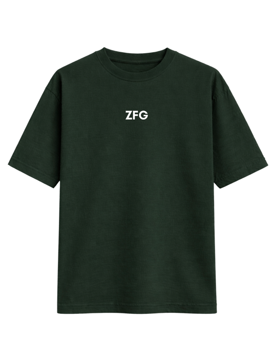 ZFG DARK GREEN LIGHTWEIGHT OVERSIZED T-SHIRT