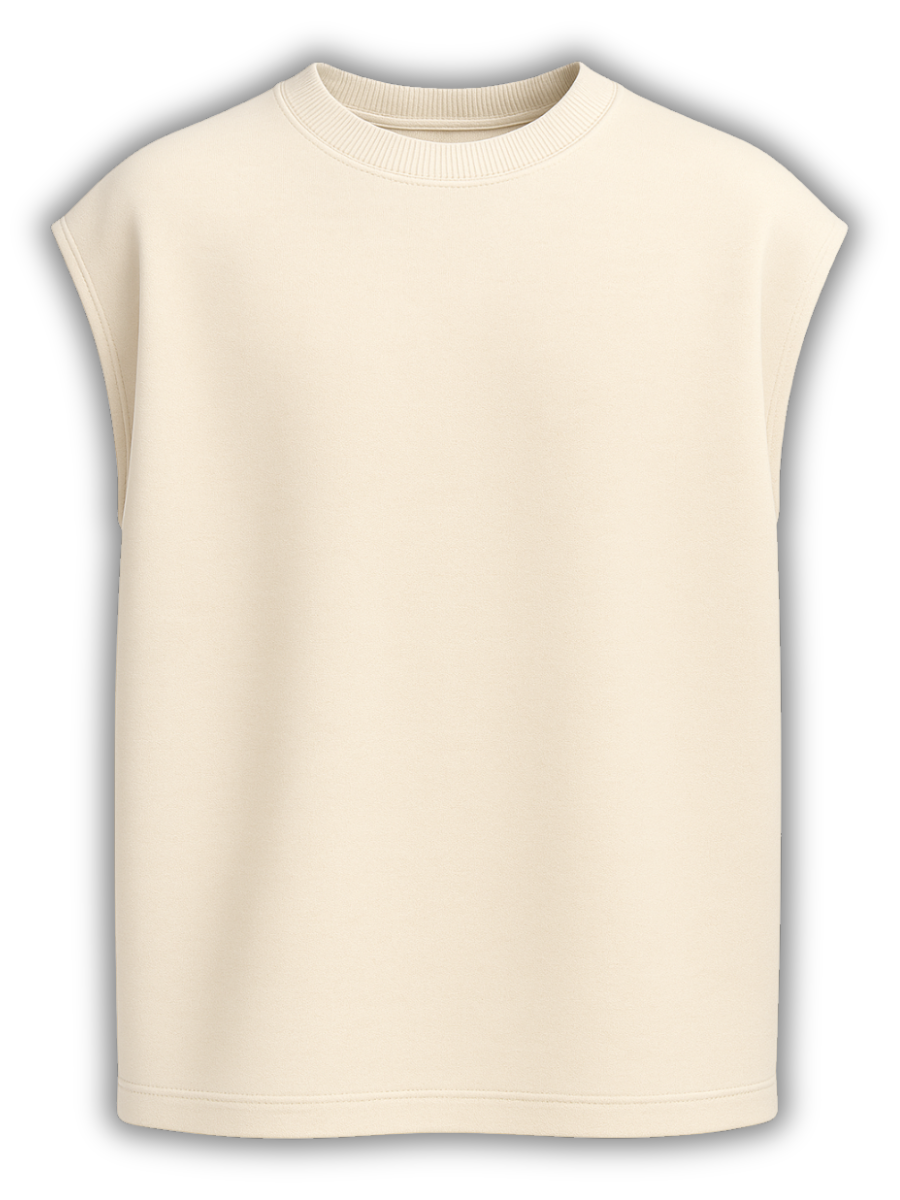 OFF-WHITE SOLID HEAVYWEIGHT OVER SIZED TANK