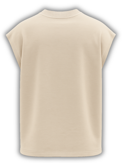 OFF-WHITE SOLID HEAVYWEIGHT OVER SIZED TANK