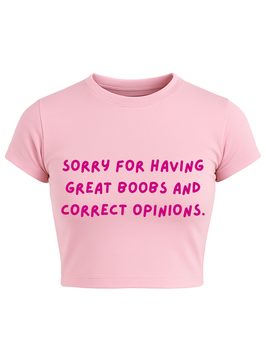 BOLD ASSETS Baby Pink Baby Tee