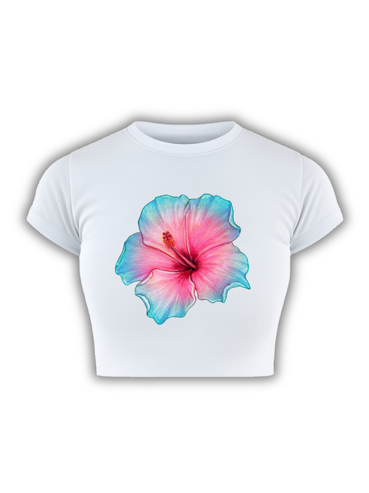 COTTON CANDY CHAOS White Baby Tee