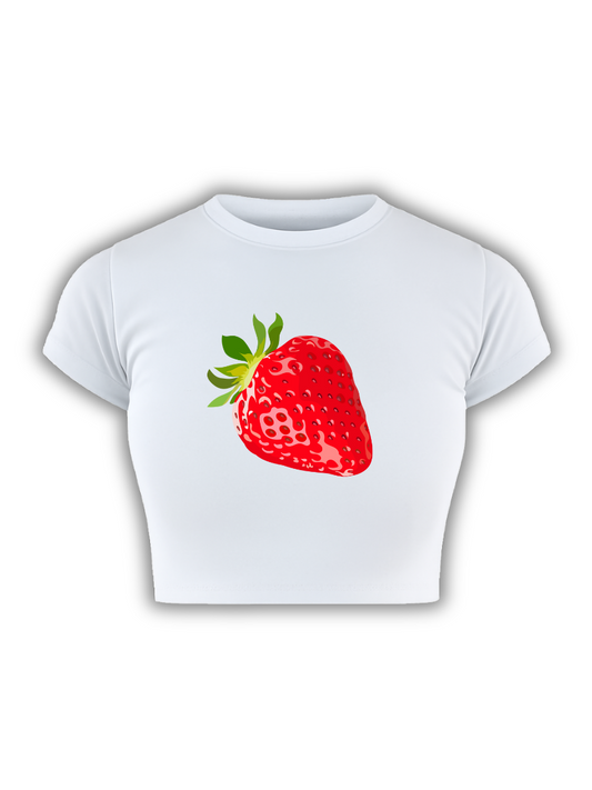 BERRY EXTRA White Baby Tee