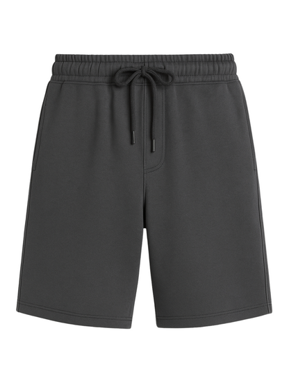 PHANTOM GREY SOLID HEAVYWEIGHT OVER SIZED SHORTS
