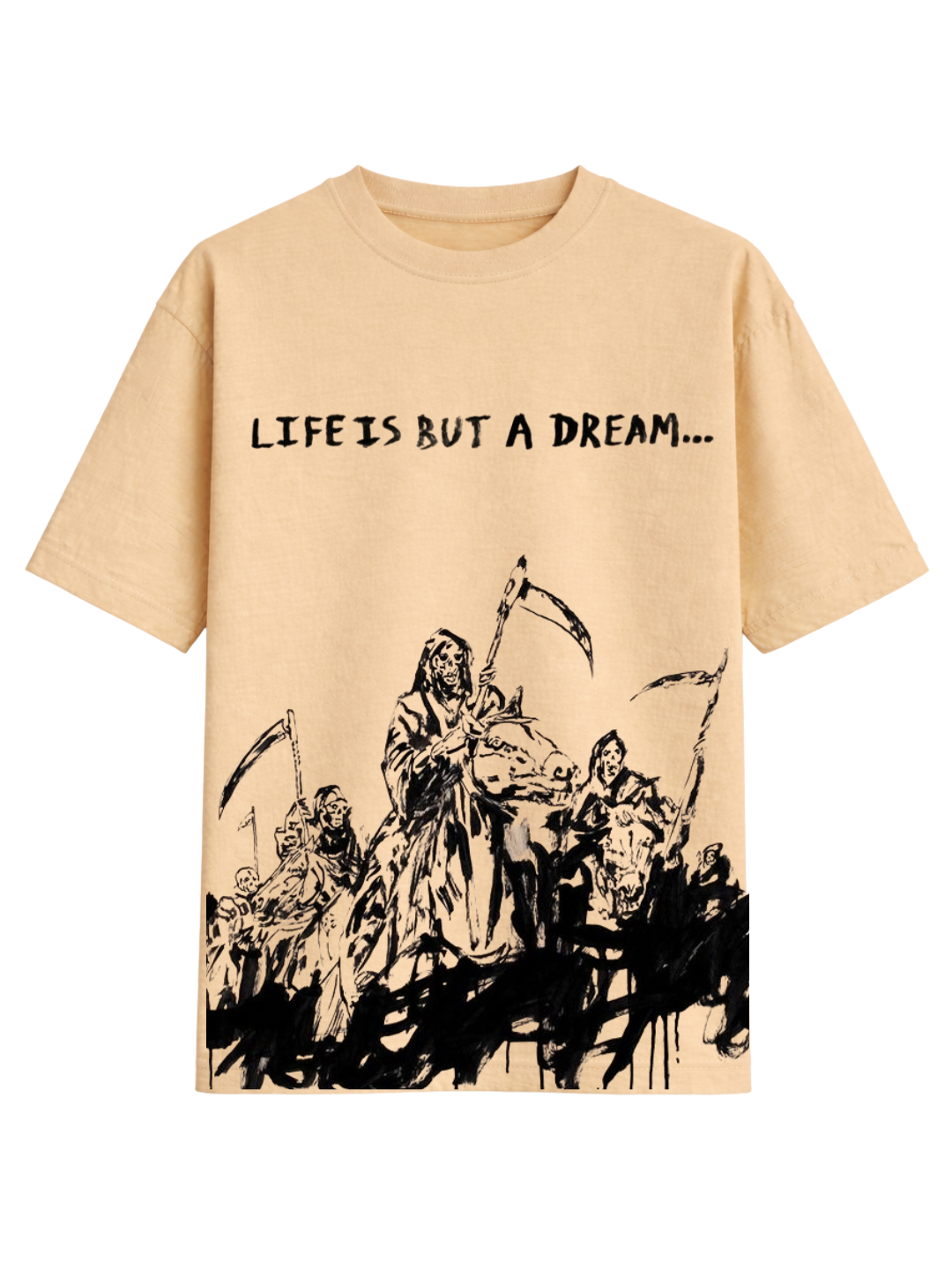 LIFE IS BUT A DREAM LIGHTWEIGHT OVERSIZED T-SHIRT