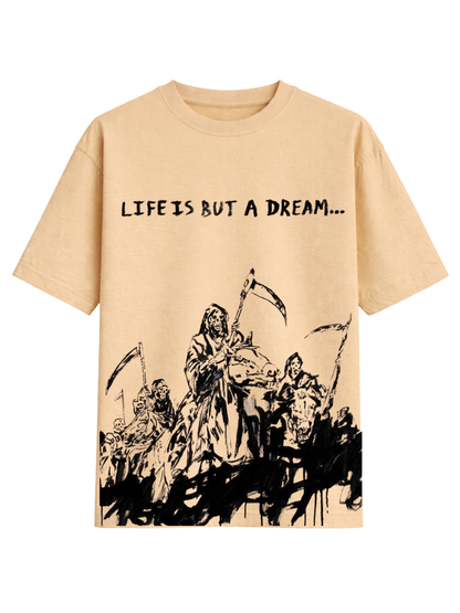 LIFE IS BUT A DREAM LIGHTWEIGHT OVERSIZED T-SHIRT