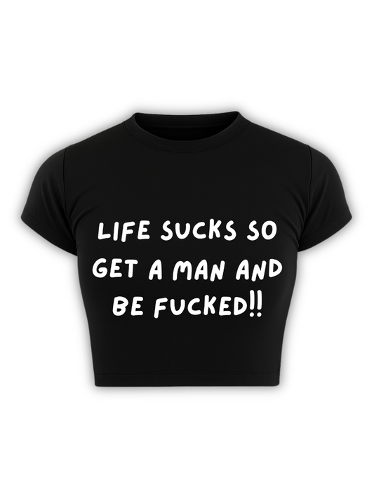 EMOTIONAL SUPPORT D,  Black Baby Tee