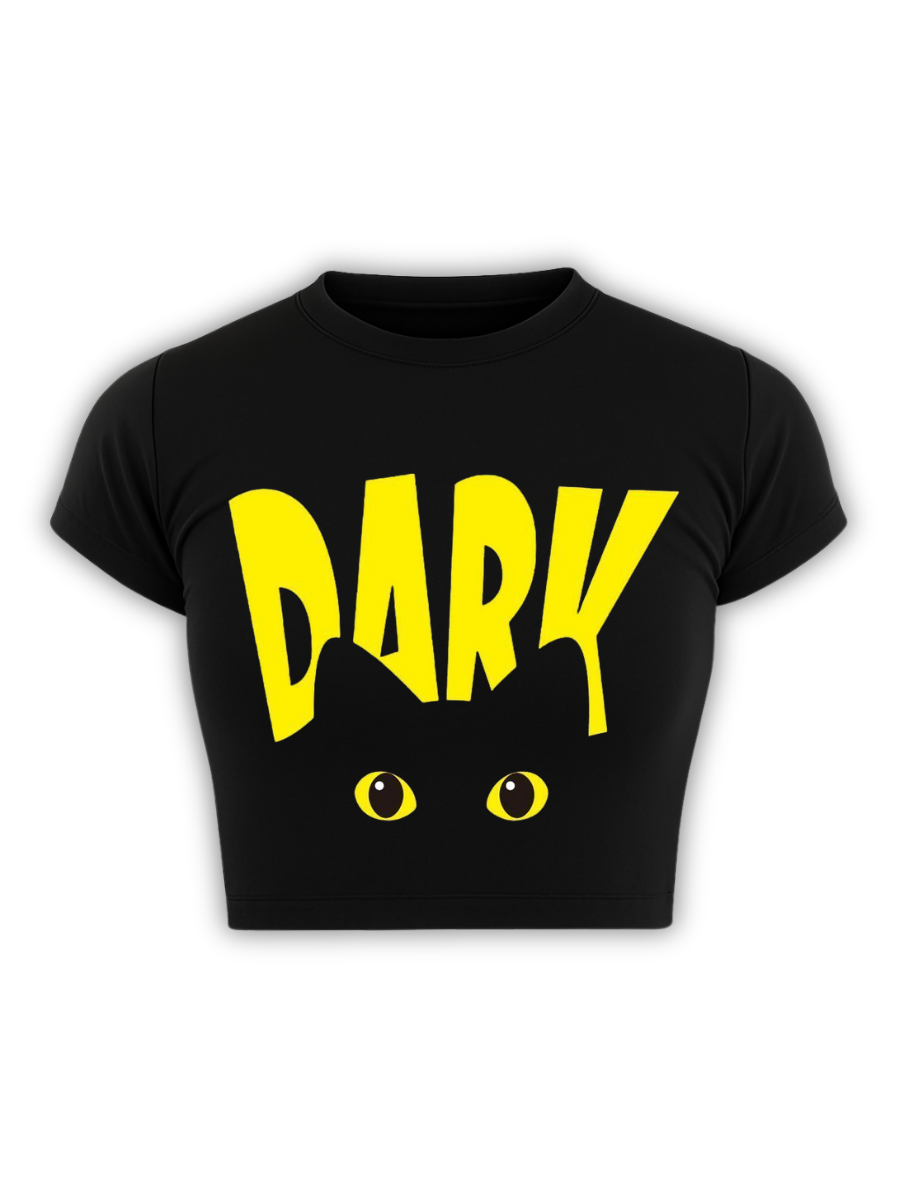DARK WHISKERS Black Baby Tee
