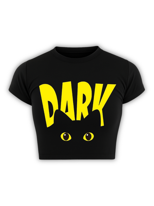 DARK WHISKERS Black Baby Tee
