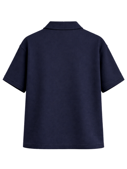 BLUE TERRY BOX-FIT HEAVYWEIGHT SHIRT