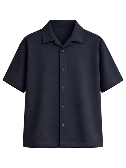 BLUE TERRY BOX-FIT HEAVYWEIGHT SHIRT