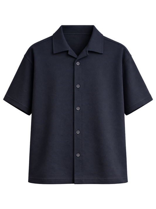 BLUE TERRY BOX-FIT HEAVYWEIGHT SHIRT