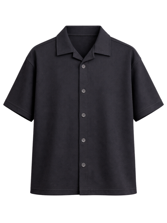 GREY TERRY BOX-FIT HEAVYWEIGHT SHIRT