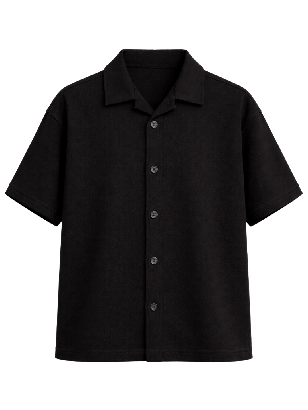 BLACK TERRY BOX-FIT HEAVYWEIGHT SHIRT