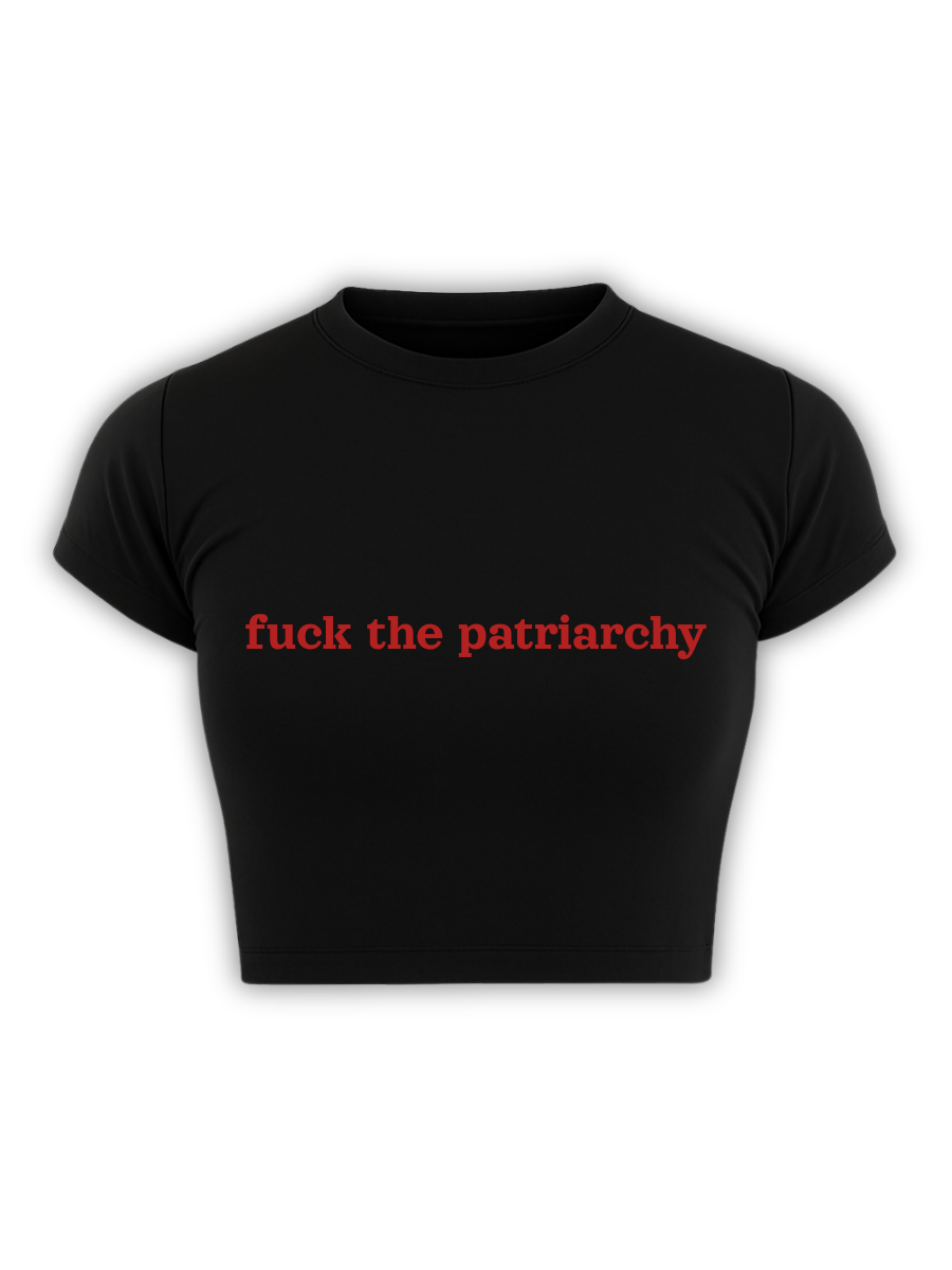 F*** THE PATRIARCHY Black Baby Tee