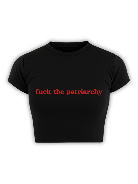 F*** THE PATRIARCHY Black Baby Tee