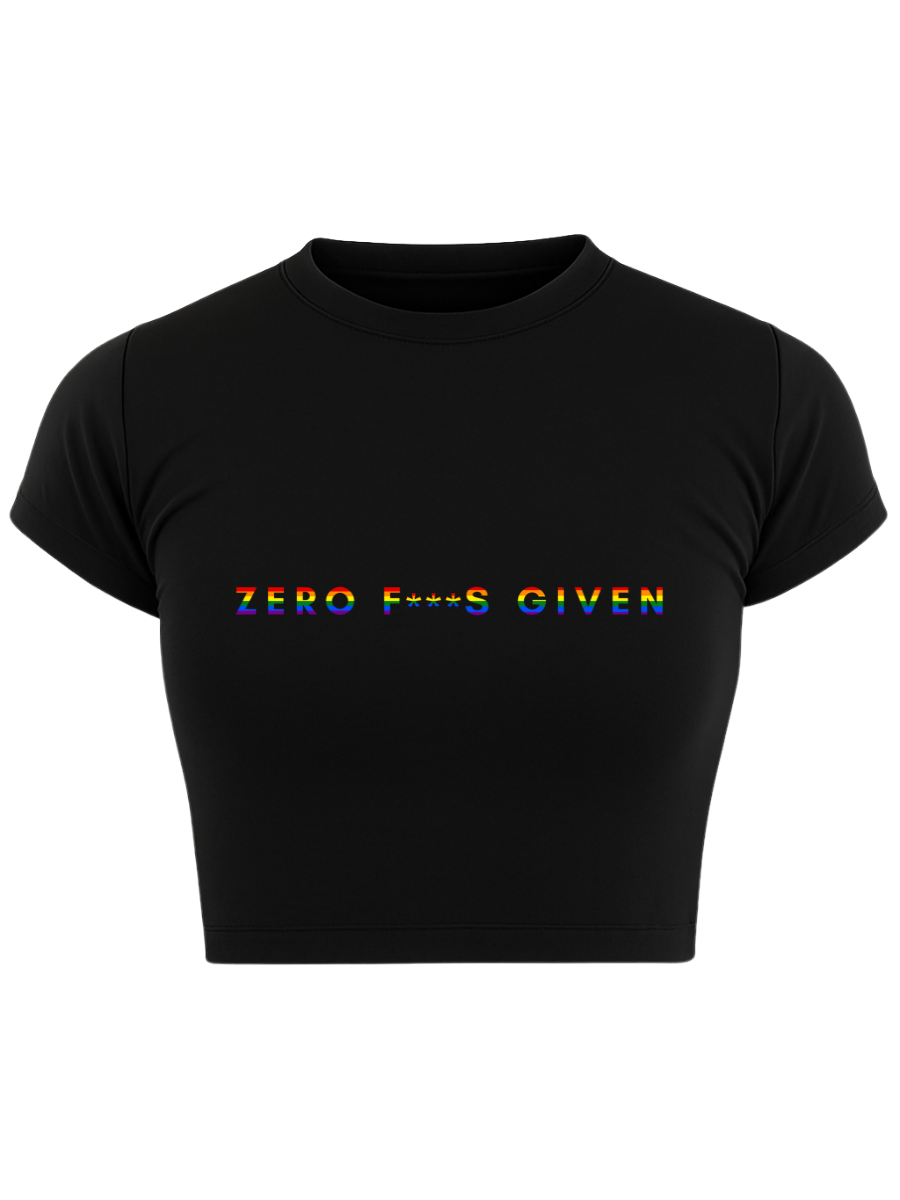 RAINBOW ESSENTIAL Black Baby Tee