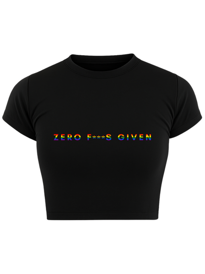 RAINBOW ESSENTIAL Black Baby Tee
