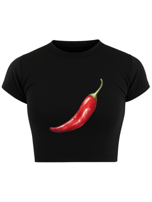 Uff Uff MIRCHI Black Baby Tee