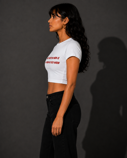 RED FLAG MAGNET White Baby Tee