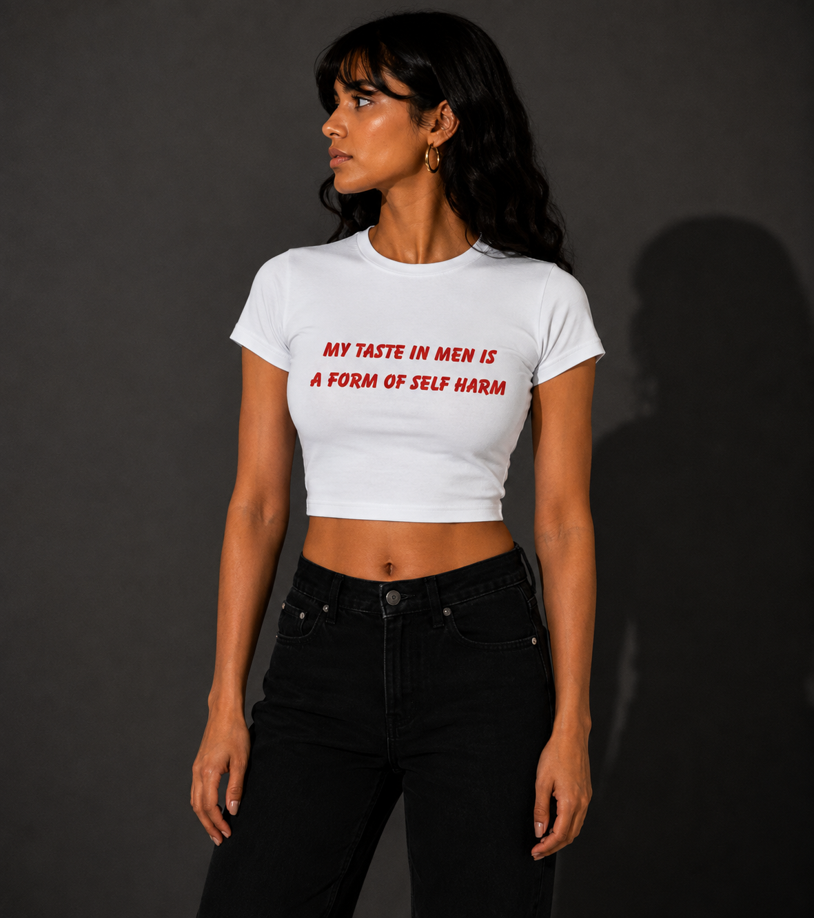 RED FLAG MAGNET White Baby Tee