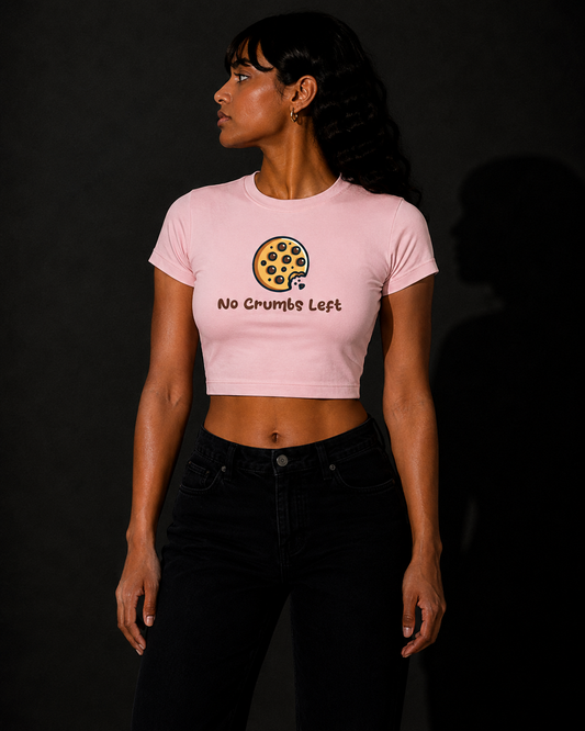 NO CRUMBS LEFT Baby Pink Baby Tee