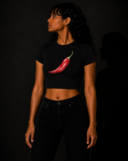 Uff Uff MIRCHI Black Baby Tee