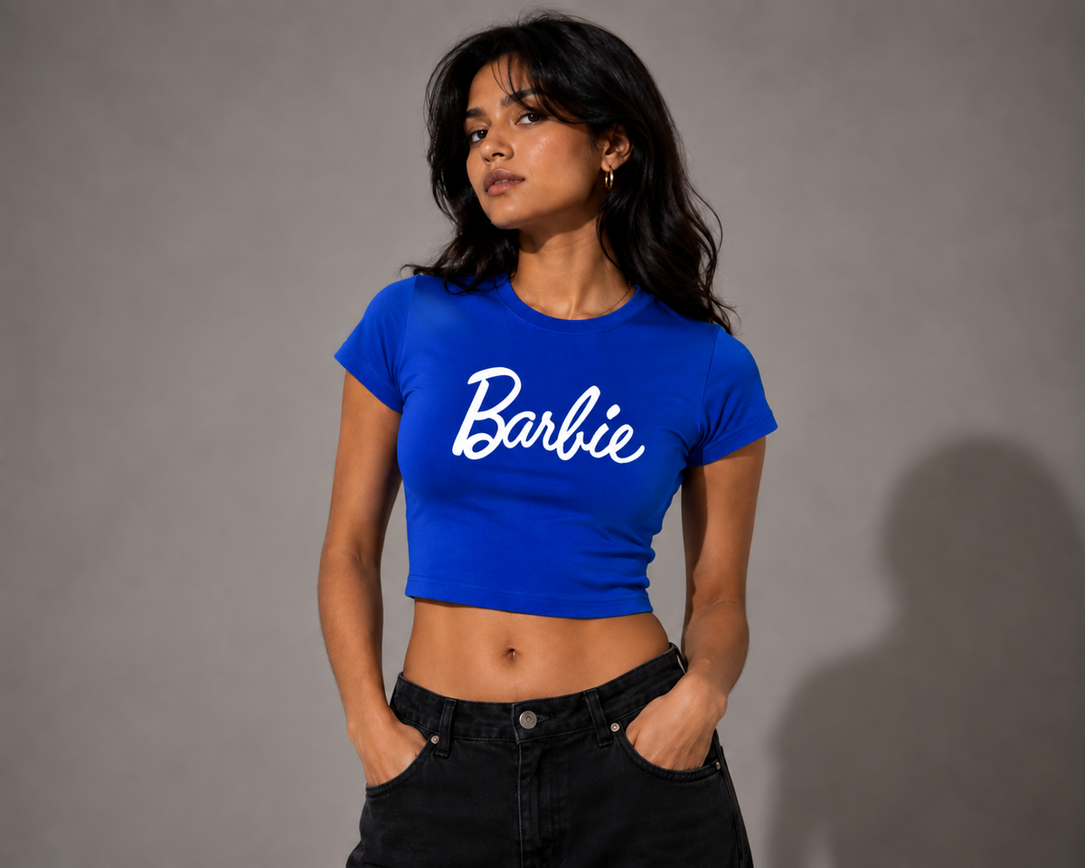 DOLL BEHAVIOUR Royal Blue Baby Tee