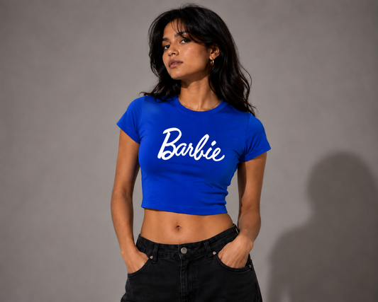 DOLL BEHAVIOUR Royal Blue Baby Tee