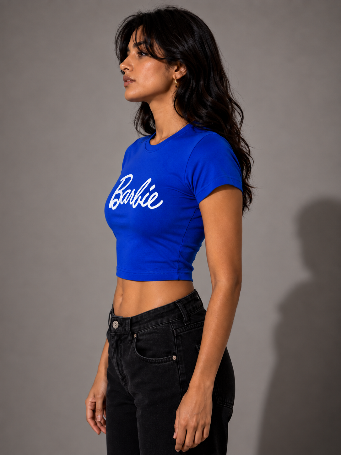 DOLL BEHAVIOUR Royal Blue Baby Tee