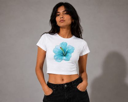 TROPICAL TROUBLE White Baby Tee