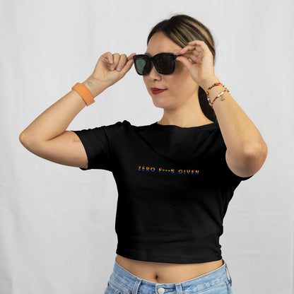 RAINBOW ESSENTIAL Black Baby Tee
